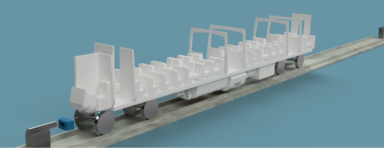 The original 2-PEP chassis and seating arrangement