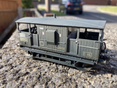 Salvaged from scrap with a 3D printed roof and ploughs with NEM pockets by Kim Durose Cambrian Shark Brakevan