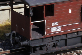 Verandah guard rail in raised position Verandah guard rail in raised position